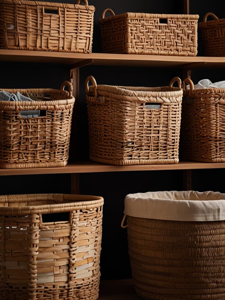 Woven Laundry Baskets and Bins